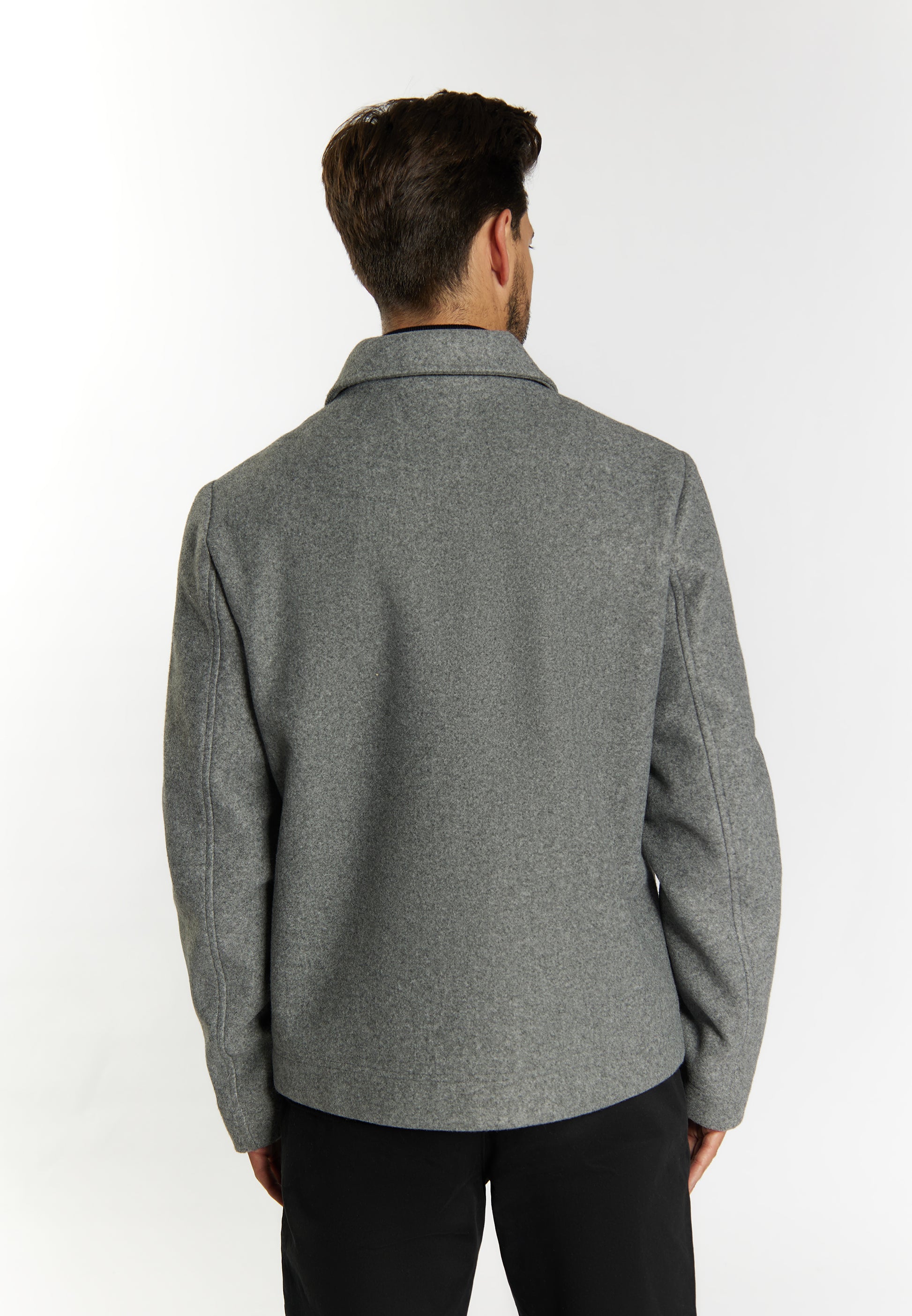 Dreimaster Klassik Men's Transitional Jacket In A Wool Look - Schmuddelwedda Shop