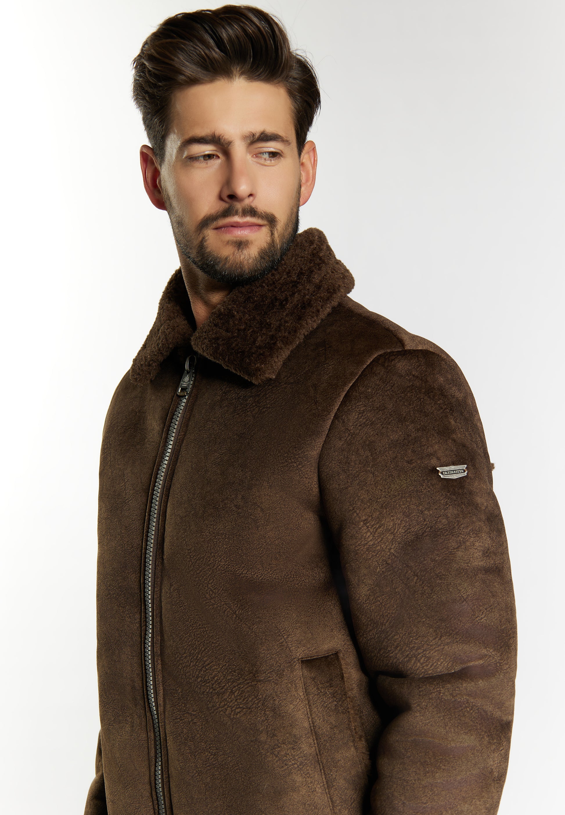 DreiMaster Vintage Herren Übergangsjacke aus Kunstpelz