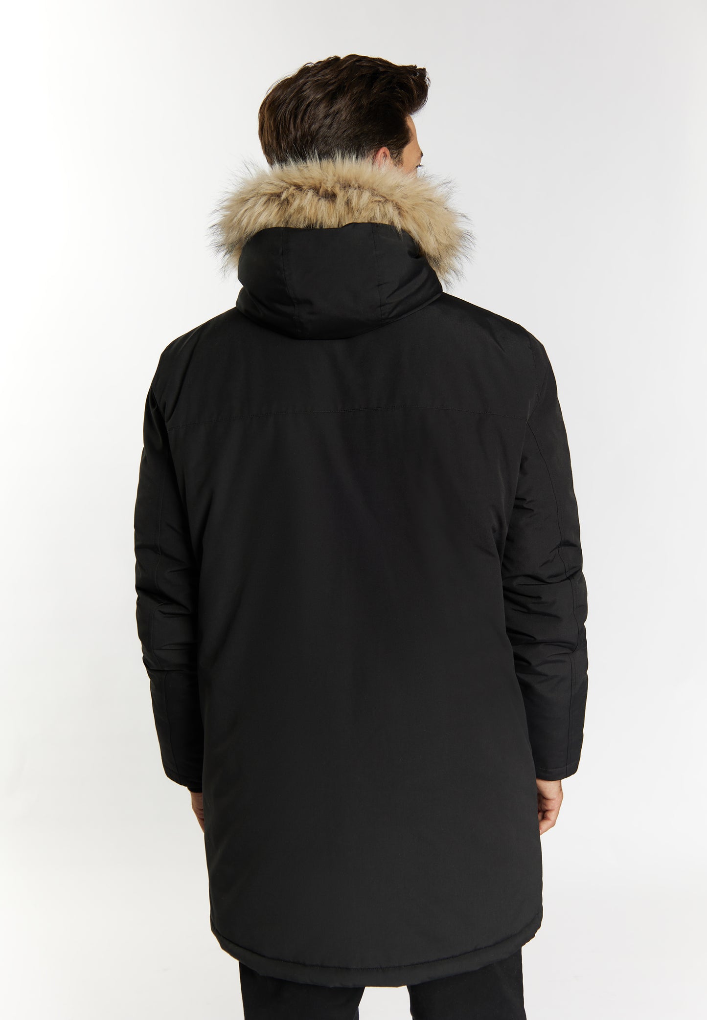 DreiMaster Klassik Herren Winterjacke mit Kunstfell