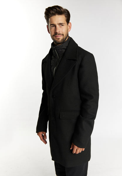 Dreimaster Klassik Men's Transitional Coat Made Of Wool Blend - Schmuddelwedda Shop