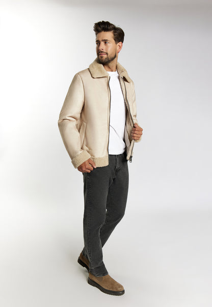 DreiMaster Vintage Herren Übergangsjacke aus Kunstpelz