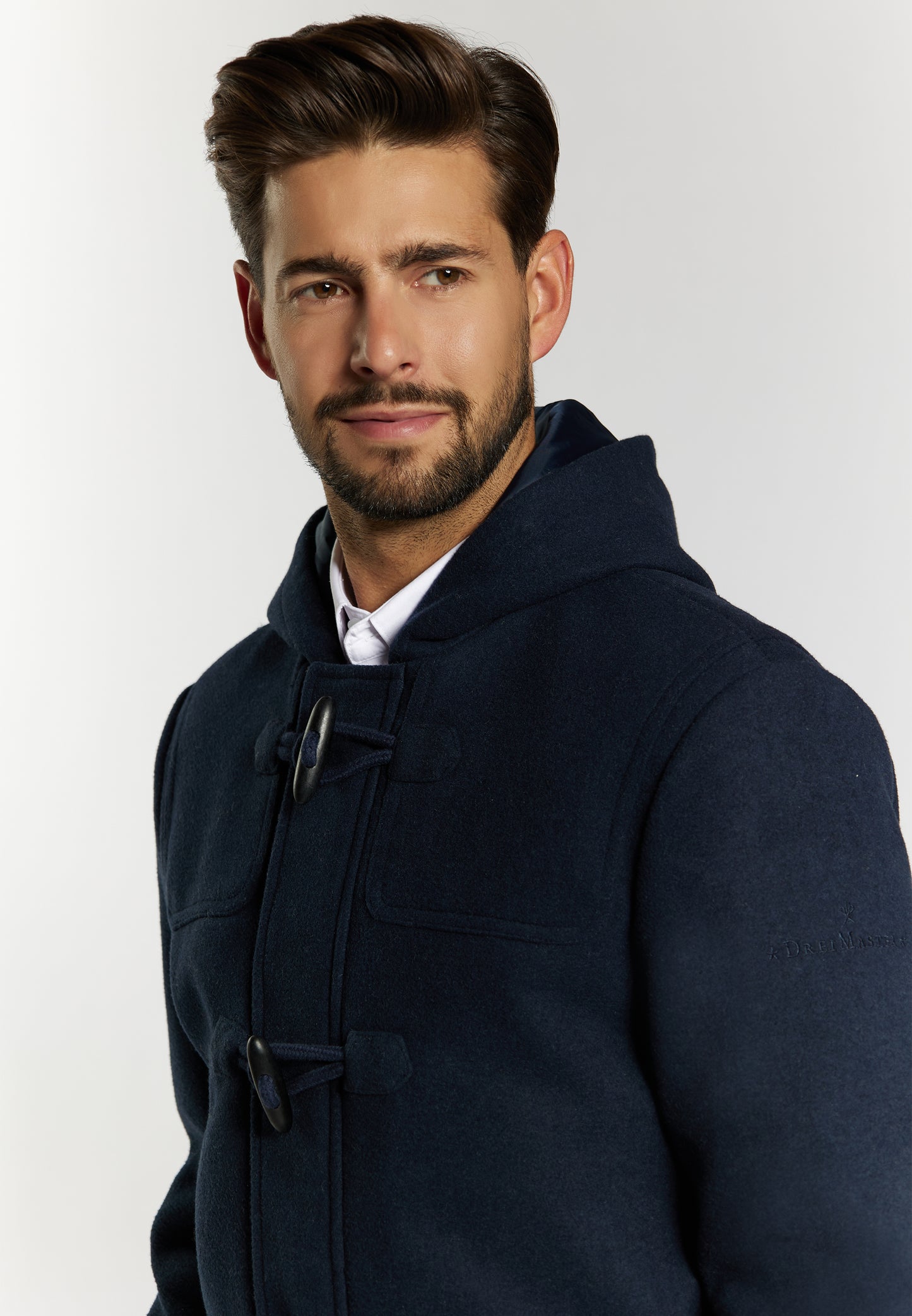 Dreimaster Klassik Men's Transitional Coat Made Of Wool Blend - Schmuddelwedda Shop