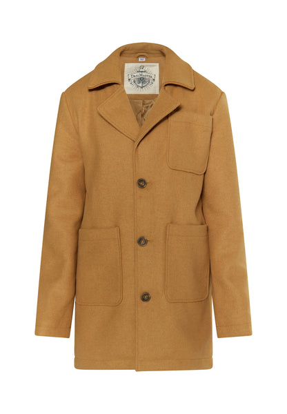 Dreimaster Vintage Herren-Kurzmantel aus Wollmischung