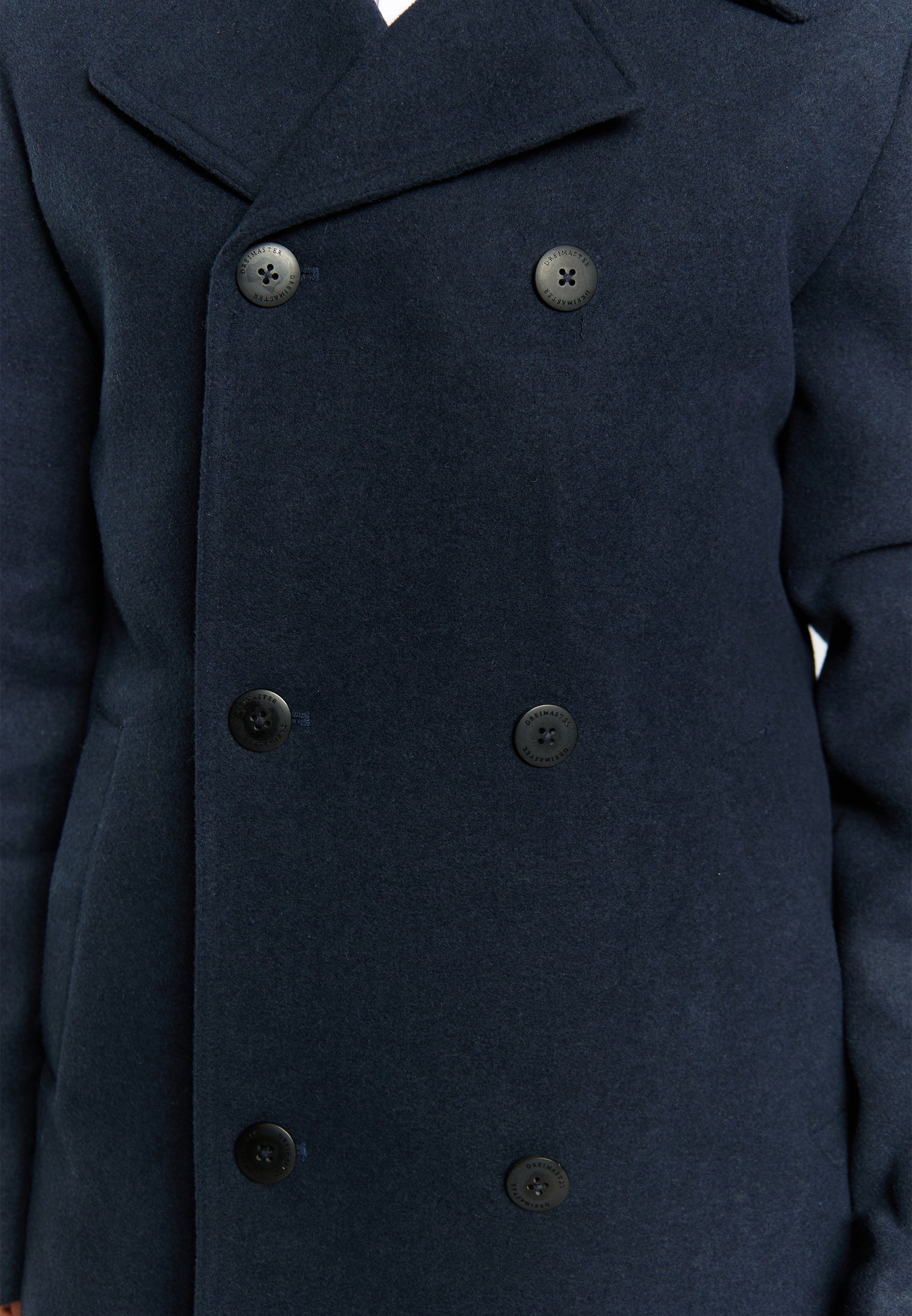 DreiMaster Klassik Men's Wool Blend Pea Coat - Schmuddelwedda Shop