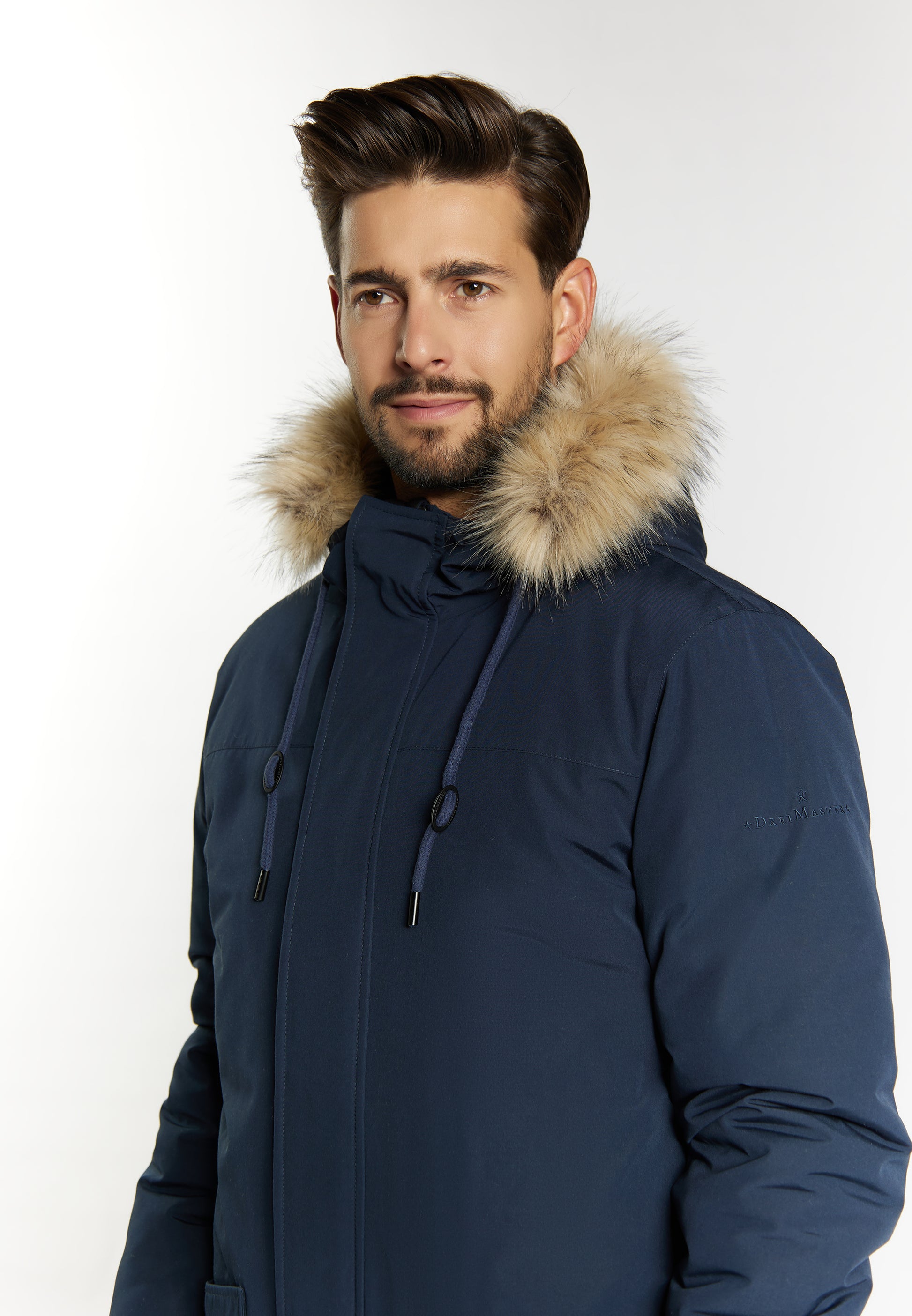 DreiMaster Klassik Men's Winterjacke mit Webpelz