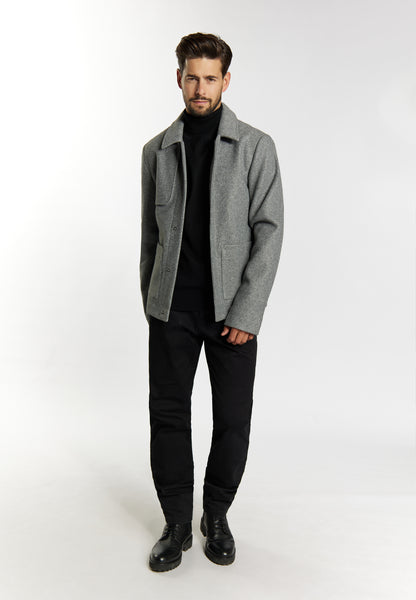 Dreimaster Klassik Men's Transitional Jacket In A Wool Look - Schmuddelwedda Shop