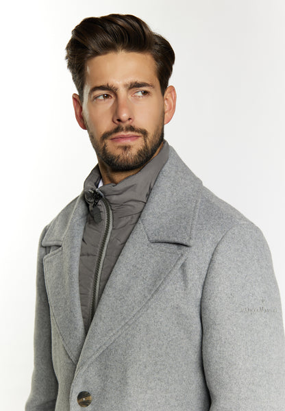 Dreimaster Klassik Men's Transitional Coat Made Of Wool Blend - Schmuddelwedda Shop