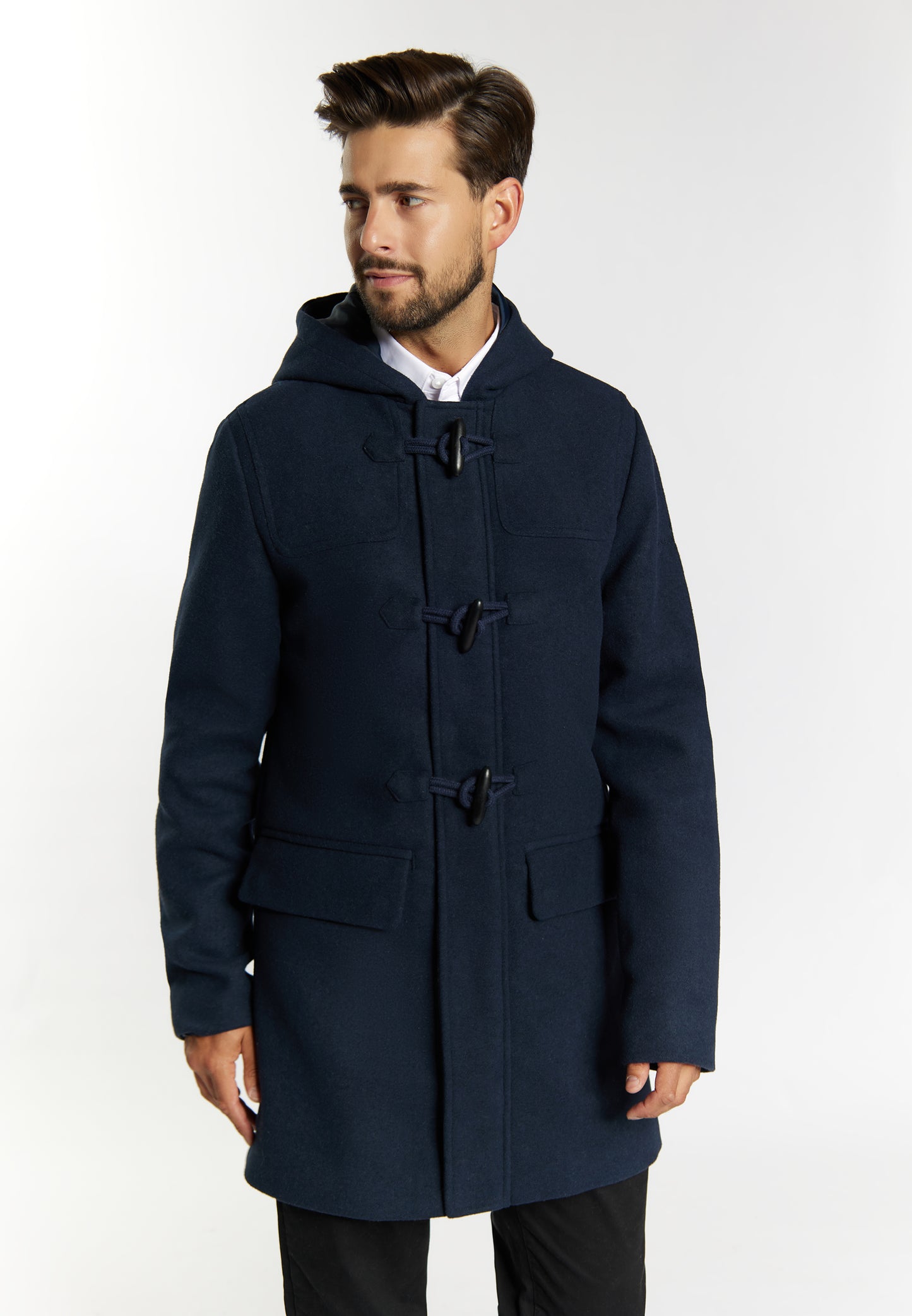 Dreimaster Klassik Men's Transitional Coat Made Of Wool Blend - Schmuddelwedda Shop