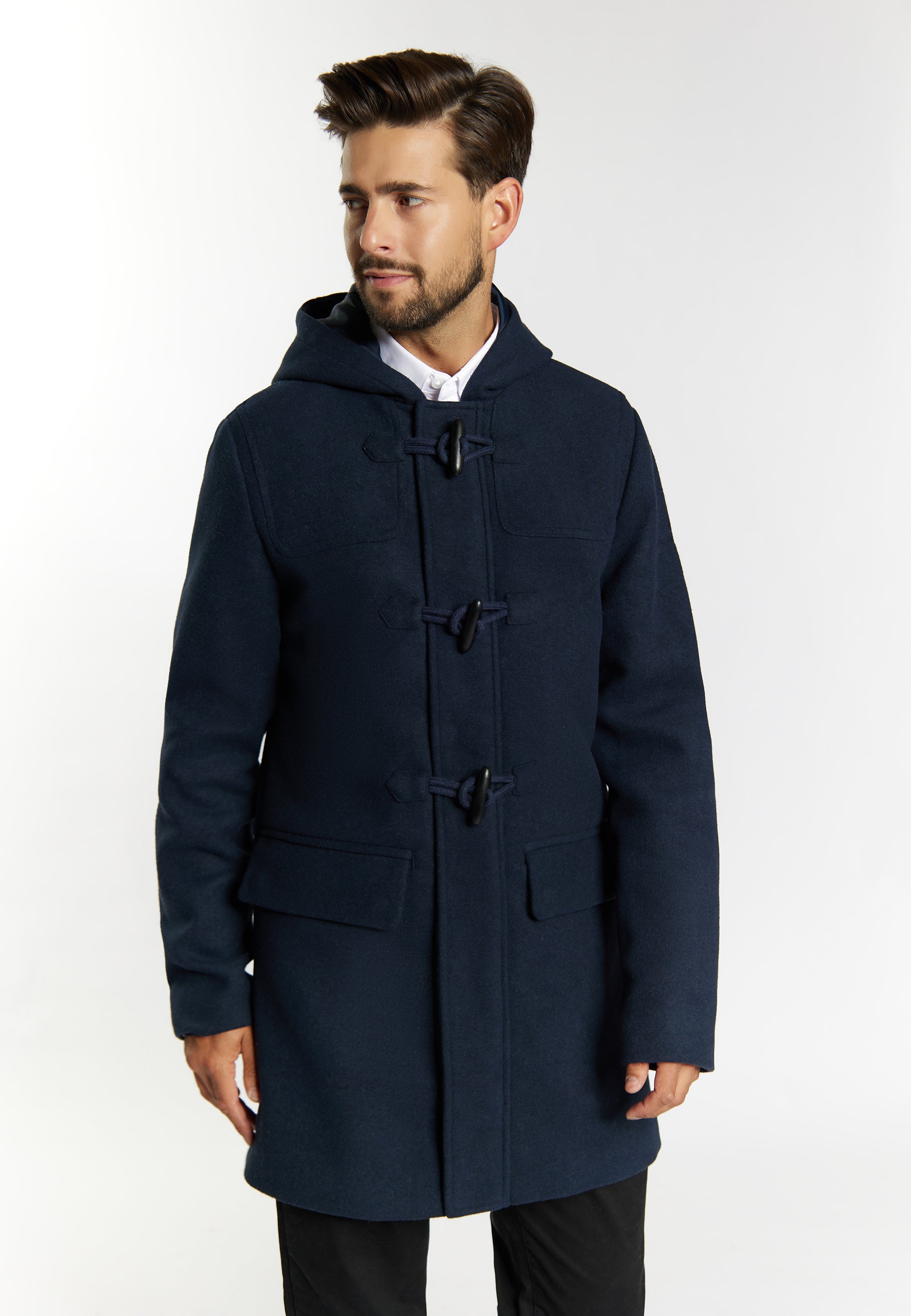 Dreimaster Klassik Men's Transitional Coat Made Of Wool Blend - Schmuddelwedda Shop
