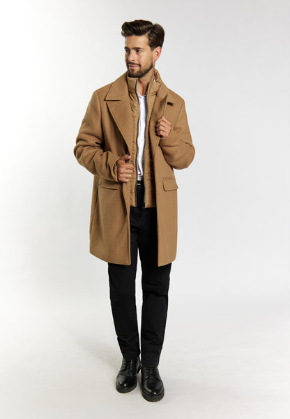 Dreimaster Klassik Men's Transitional Coat Made Of Wool Blend - Schmuddelwedda Shop