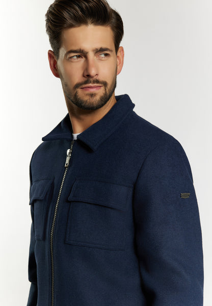 Dreimaster Vintage męska kurtka przejściowa z mieszanki wełny