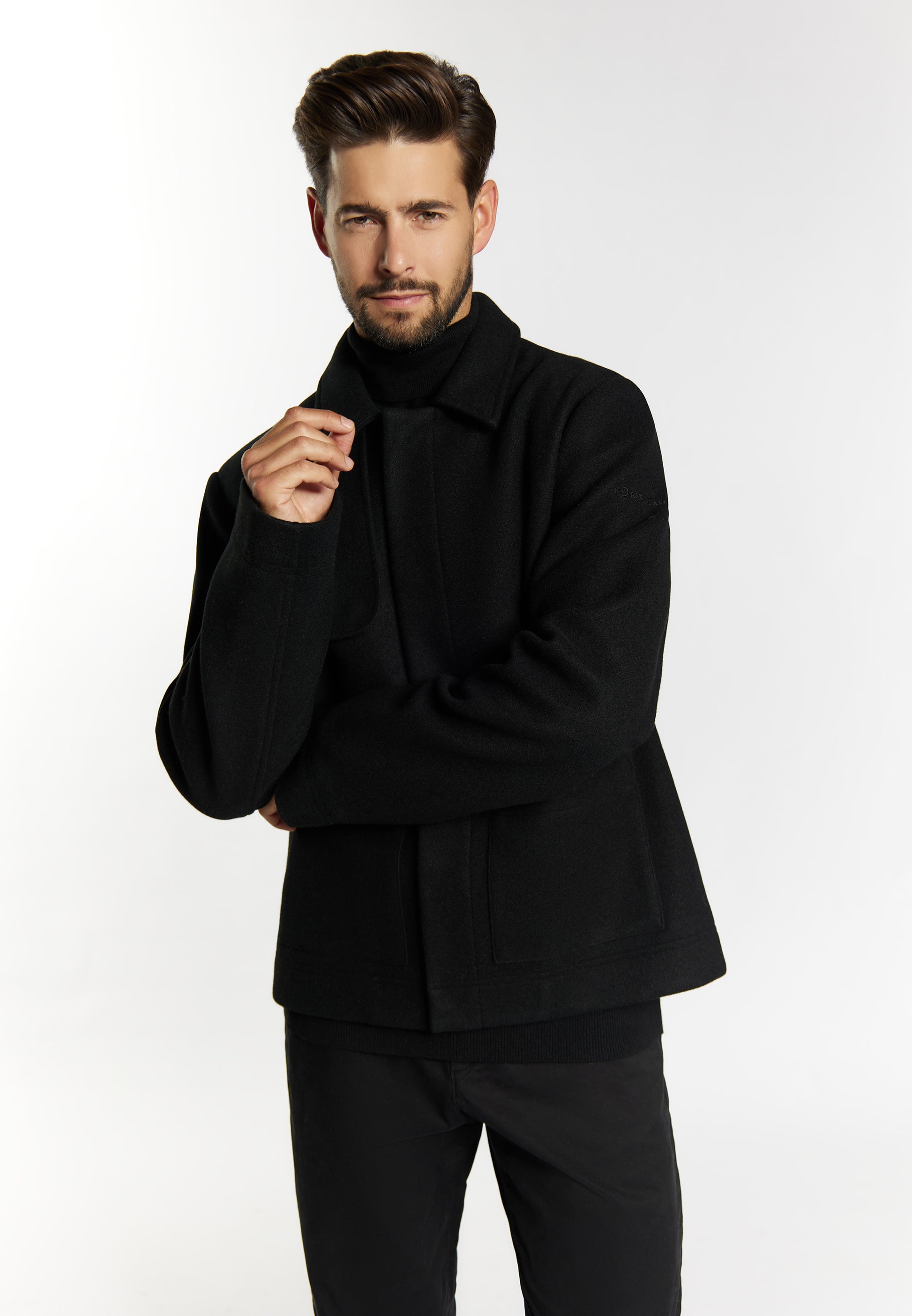 Dreimaster Klassik Men's Transitional Jacket In A Wool Look - Schmuddelwedda Shop