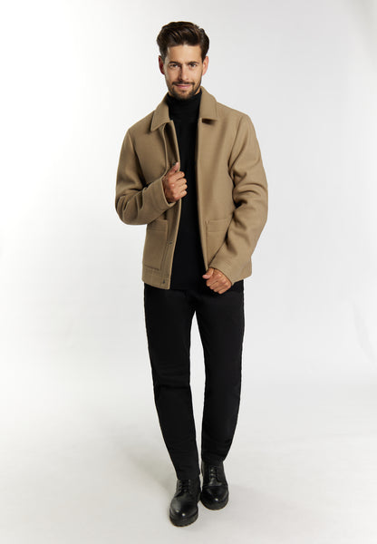 Dreimaster Klassik Men's Transitional Jacket In A Wool Look - Schmuddelwedda Shop