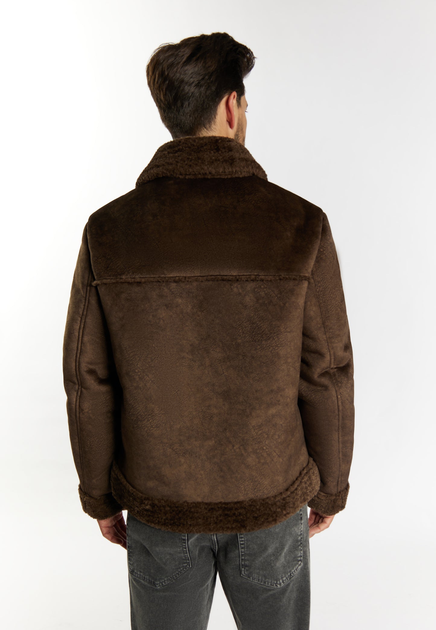 DreiMaster Vintage Herren Übergangsjacke aus Kunstpelz