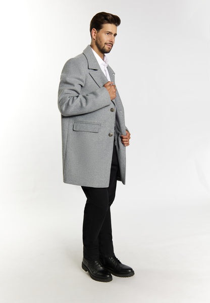 Dreimaster Klassik Men's Transitional Coat Made Of Wool Blend - Schmuddelwedda Shop
