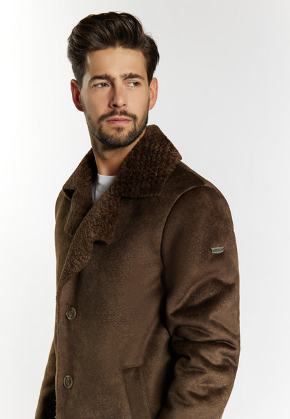 DreiMaster Vintage Men's Übergangsjacke aus Fellimitat