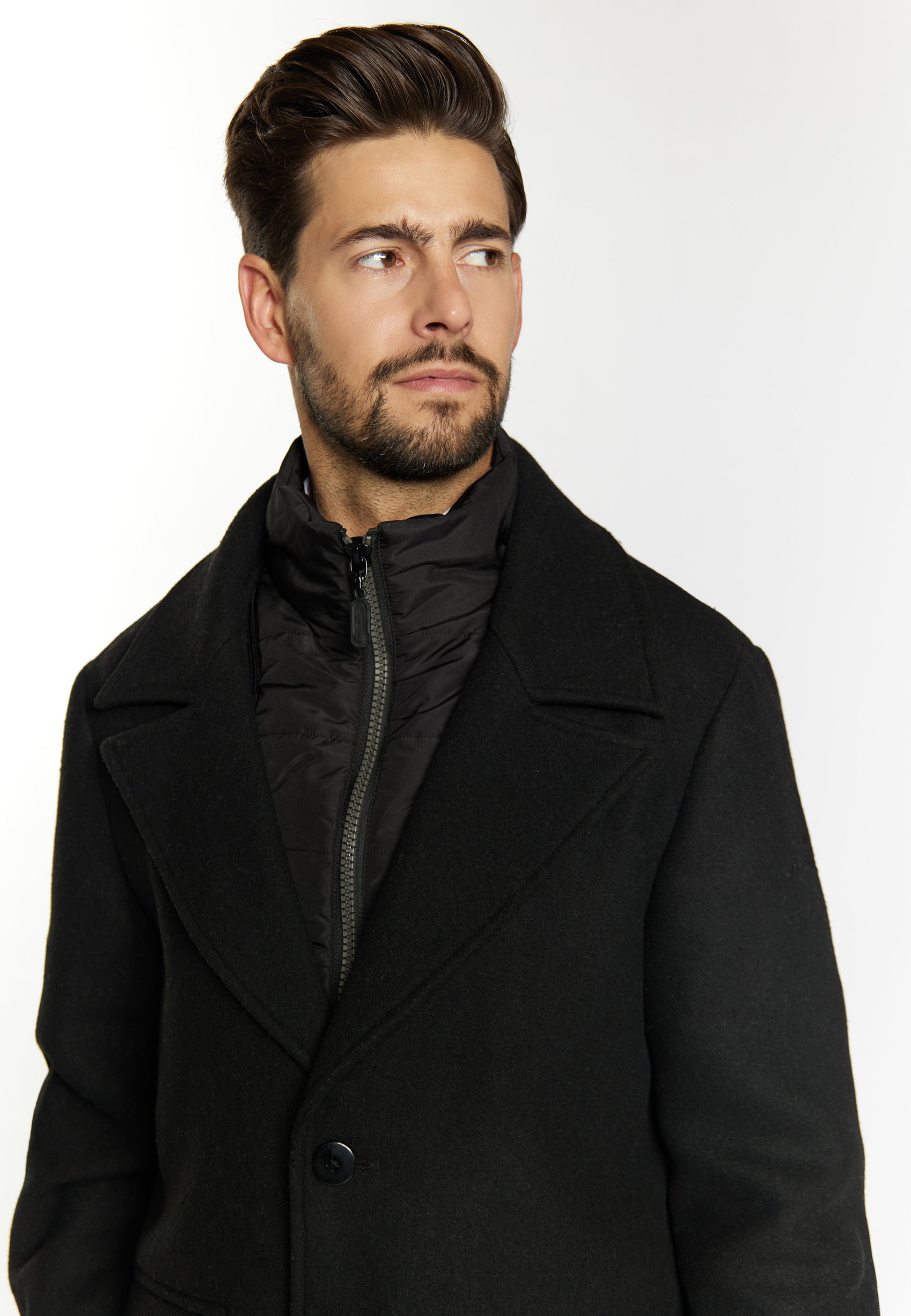 Dreimaster Klassik Men's Transitional Coat Made Of Wool Blend - Schmuddelwedda Shop