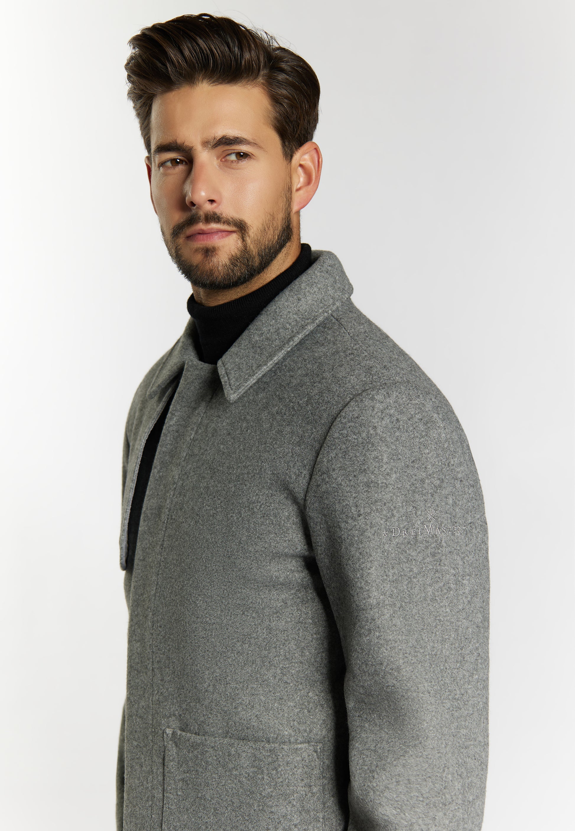 Dreimaster Klassik Men's Transitional Jacket In A Wool Look - Schmuddelwedda Shop