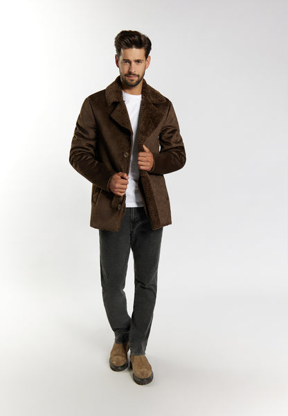 DreiMaster Vintage Men's Übergangsjacke aus Fellimitat