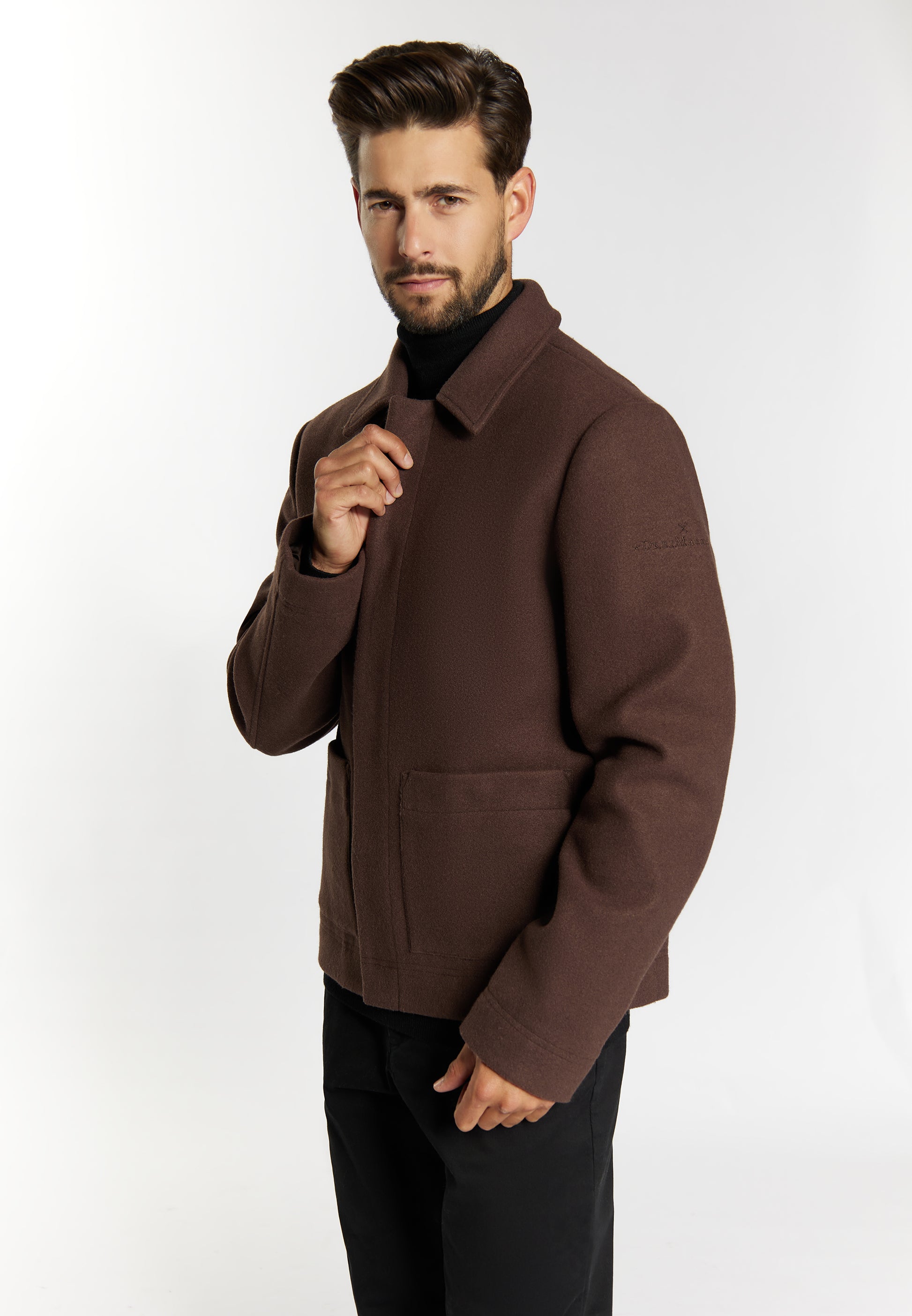 Dreimaster Klassik Men's Transitional Jacket In A Wool Look - Schmuddelwedda Shop