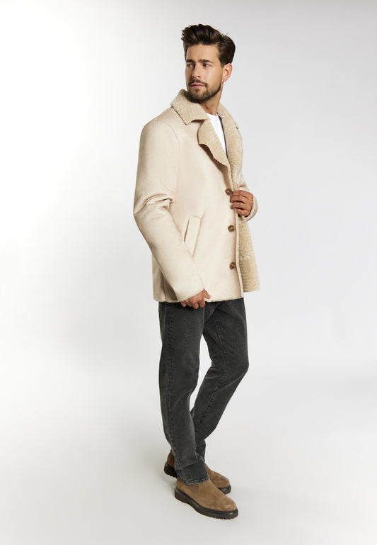 DreiMaster Vintage Herren Übergangsjacke aus Kunstpelz