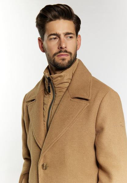 Dreimaster Klassik Men's Transitional Coat Made Of Wool Blend - Schmuddelwedda Shop