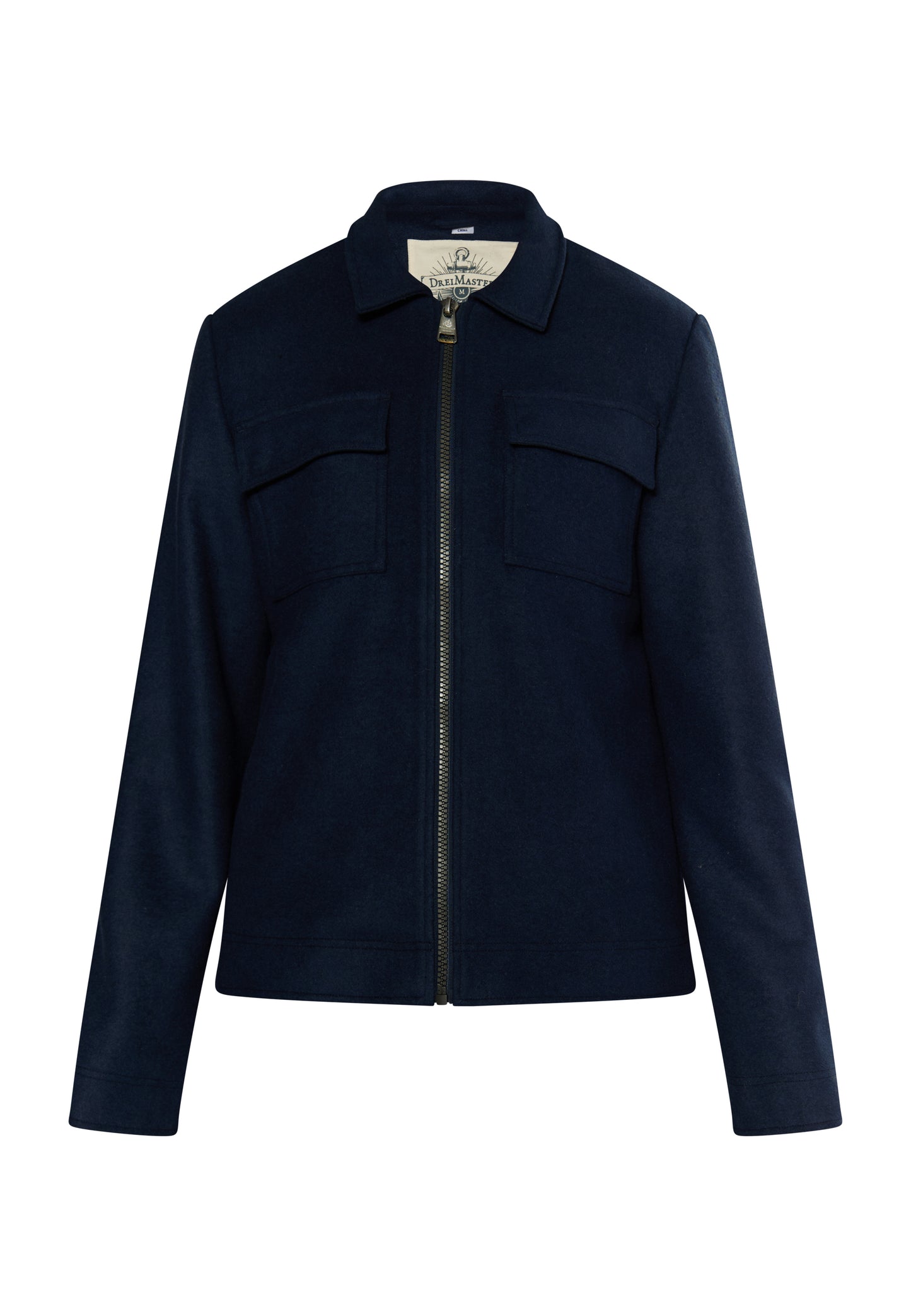 Dreimaster Vintage męska kurtka przejściowa z mieszanki wełny