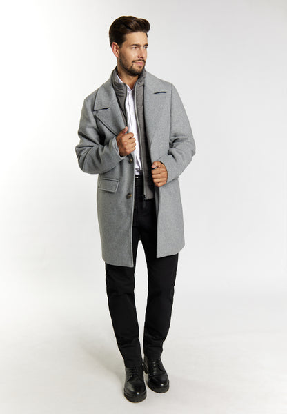 Dreimaster Klassik Men's Transitional Coat Made Of Wool Blend - Schmuddelwedda Shop
