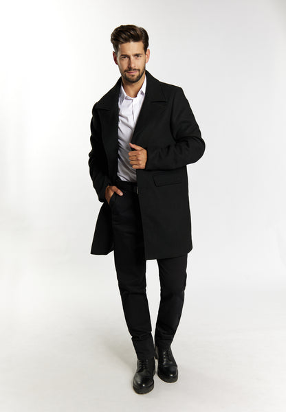 Dreimaster Klassik Men's Transitional Coat Made Of Wool Blend - Schmuddelwedda Shop