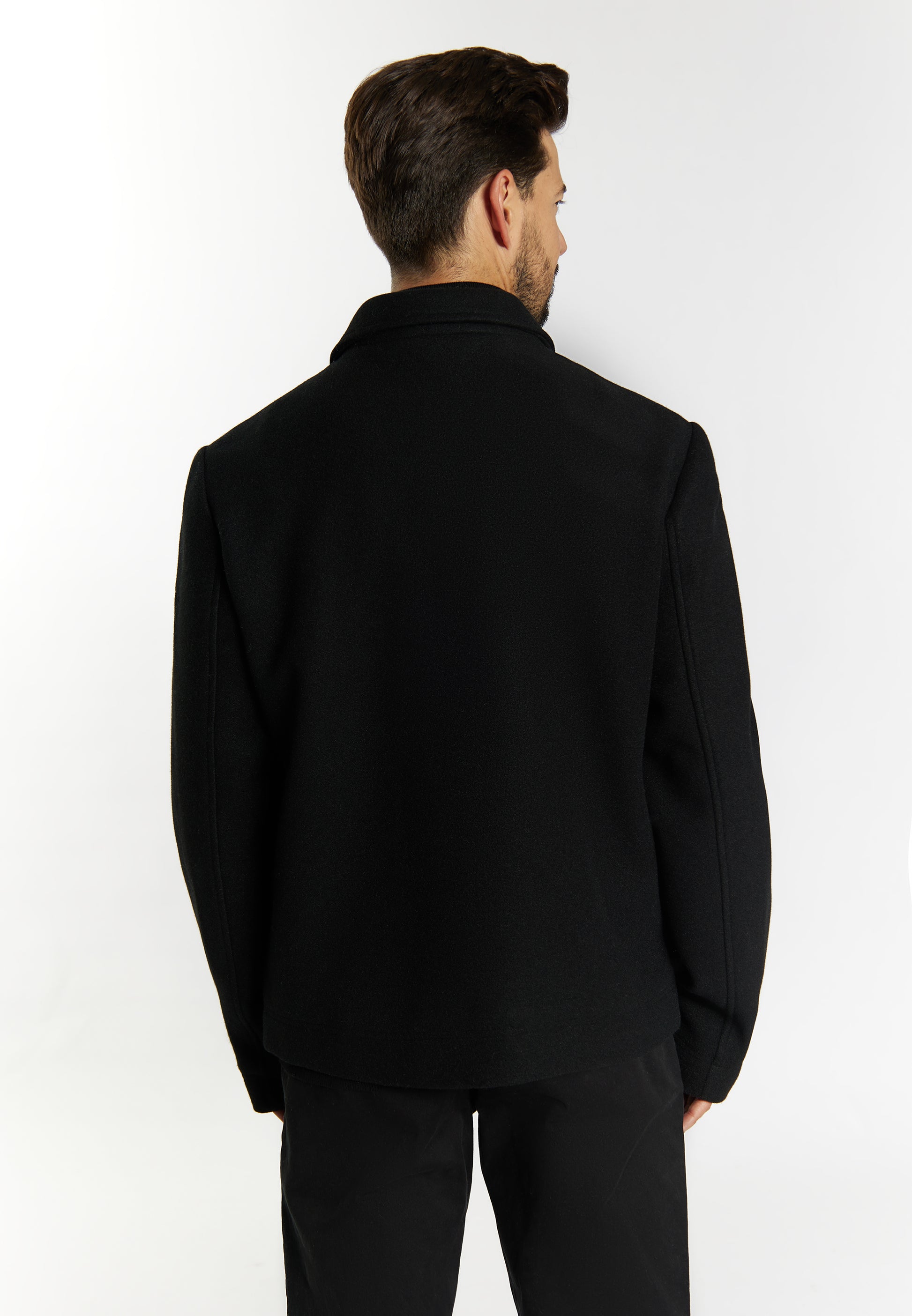 Dreimaster Klassik Men's Transitional Jacket In A Wool Look - Schmuddelwedda Shop