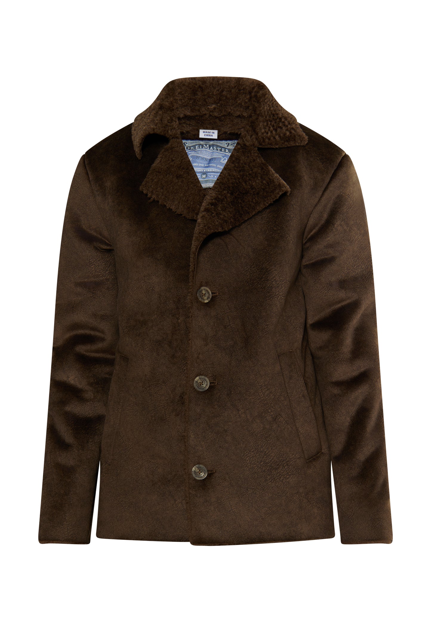 DreiMaster Vintage Herren Übergangsjacke aus Kunstpelz