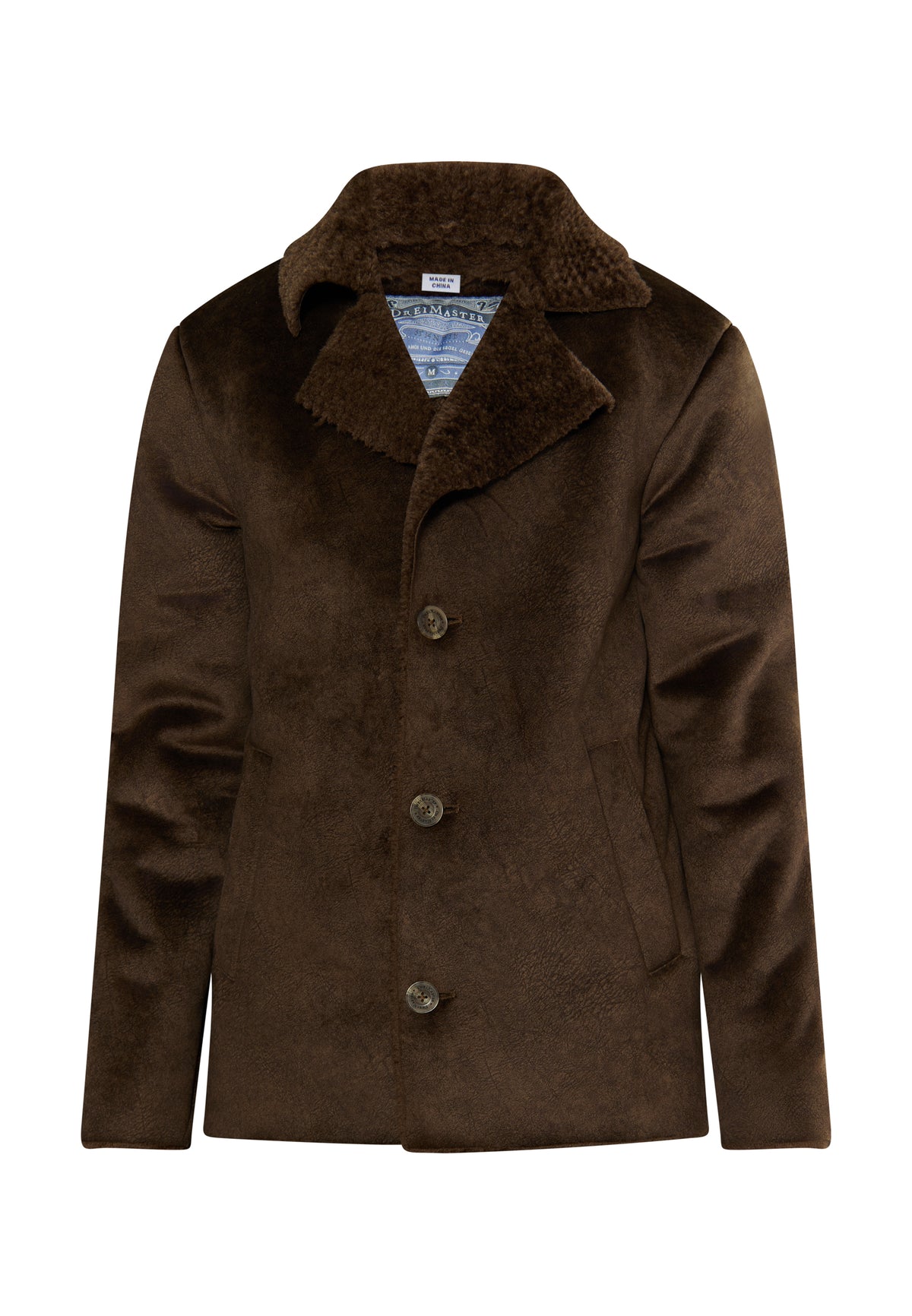 DreiMaster Vintage Men's Übergangsjacke aus Fellimitat