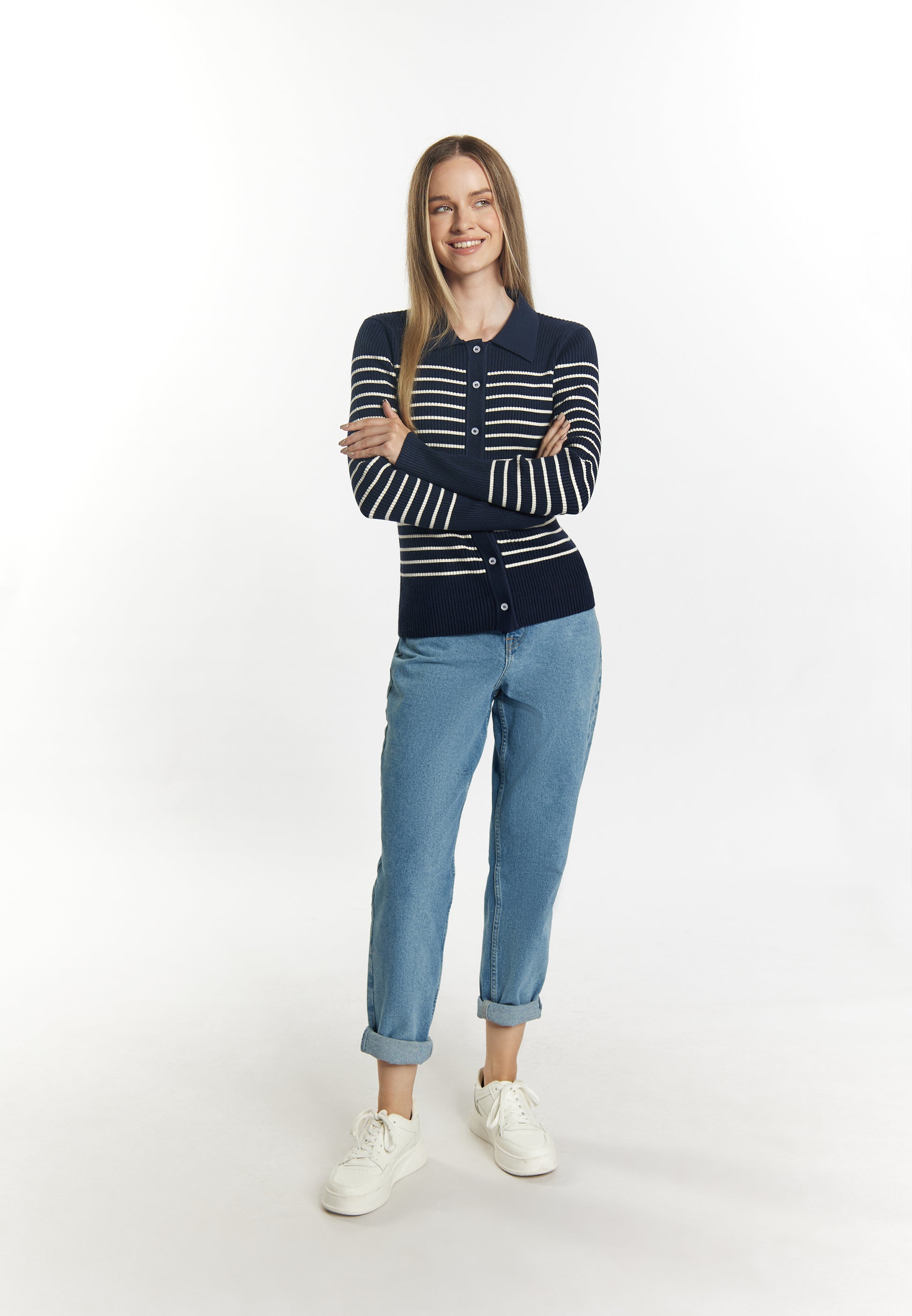 Dreimaster maritimer Damen-Cardigan