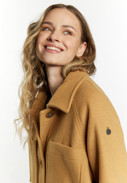 DreiMaster Vintage Damen Übergangsjacke aus einer Wollmischung gefertigt