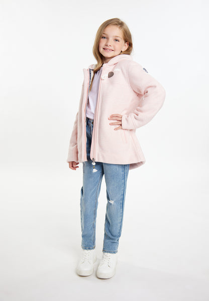 Strickfleece-Dufflecoat für Mädchen