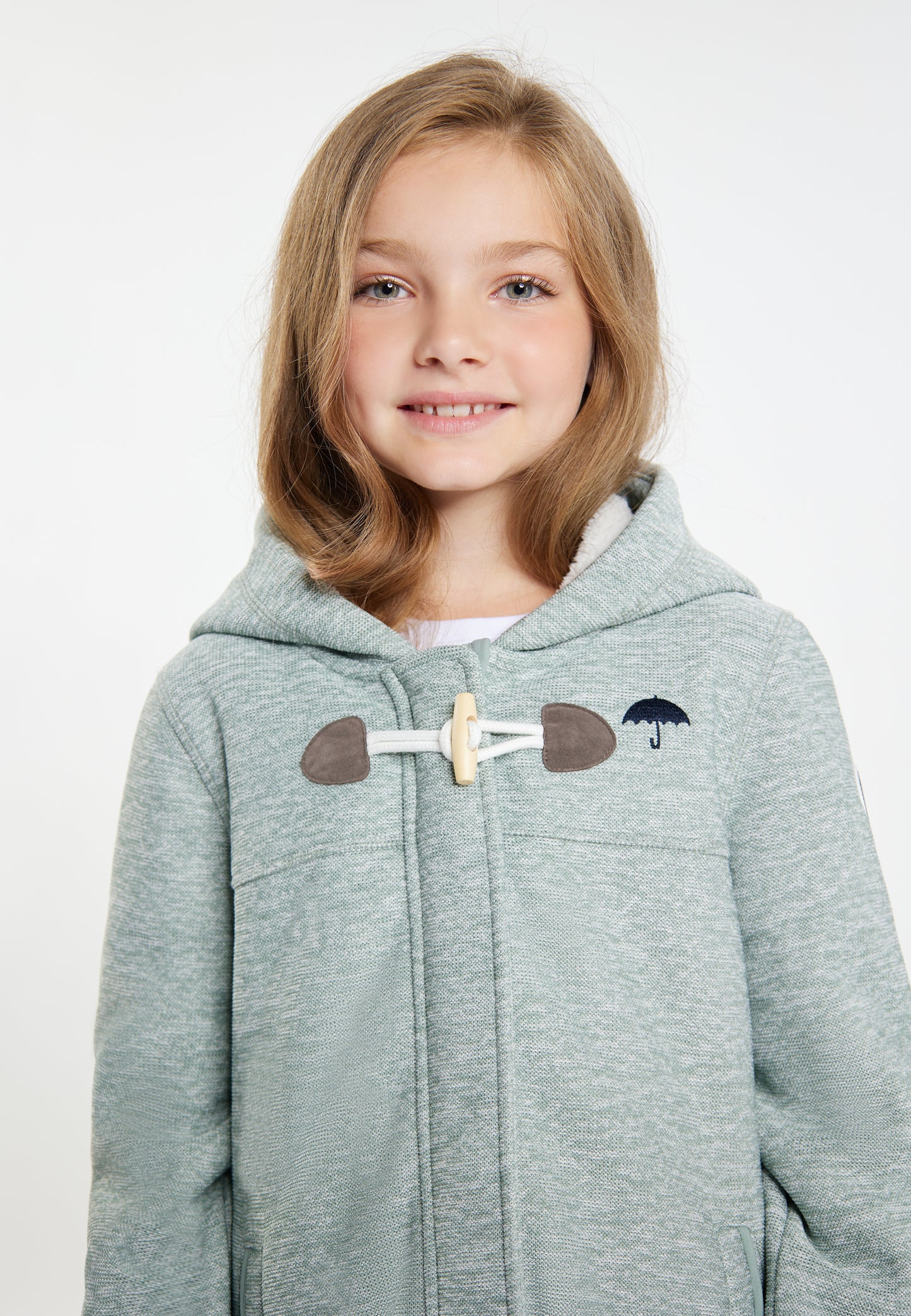 Strickfleece-Dufflecoat für Mädchen