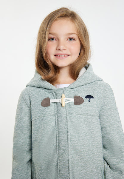 Strickfleece-Dufflecoat für Mädchen