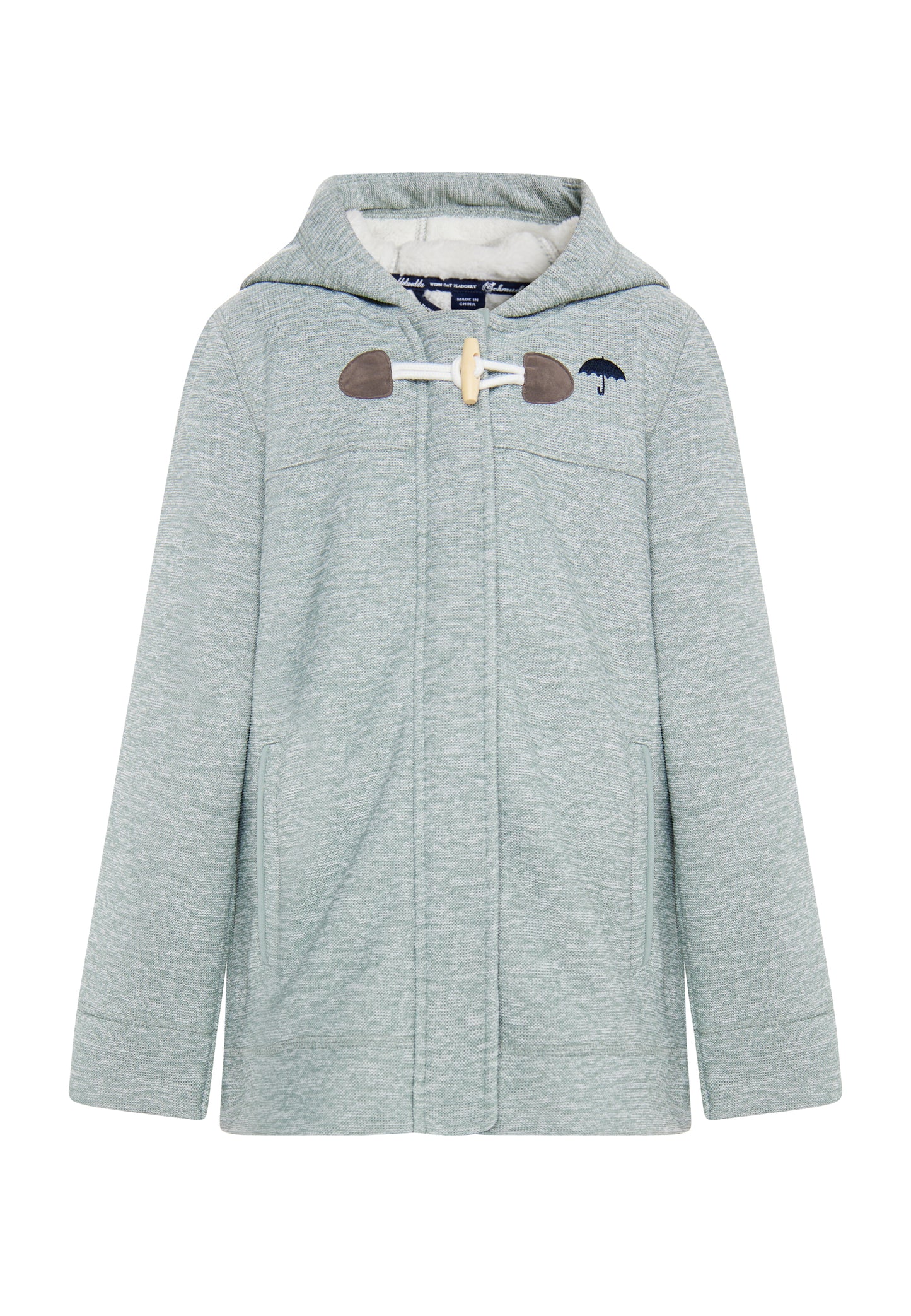 Strickfleece-Dufflecoat für Mädchen