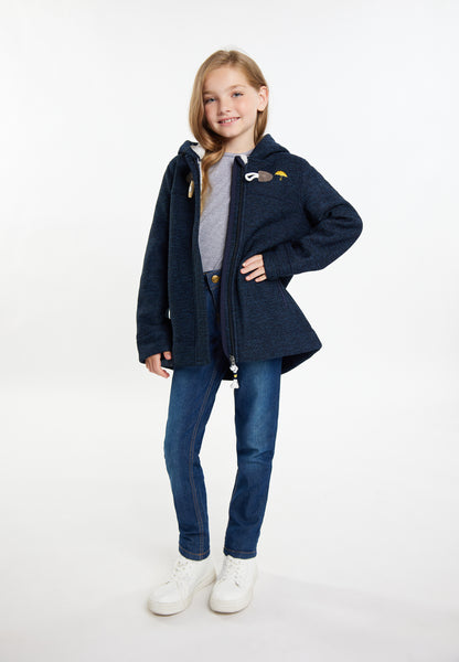 Strickfleece-Dufflecoat für Mädchen