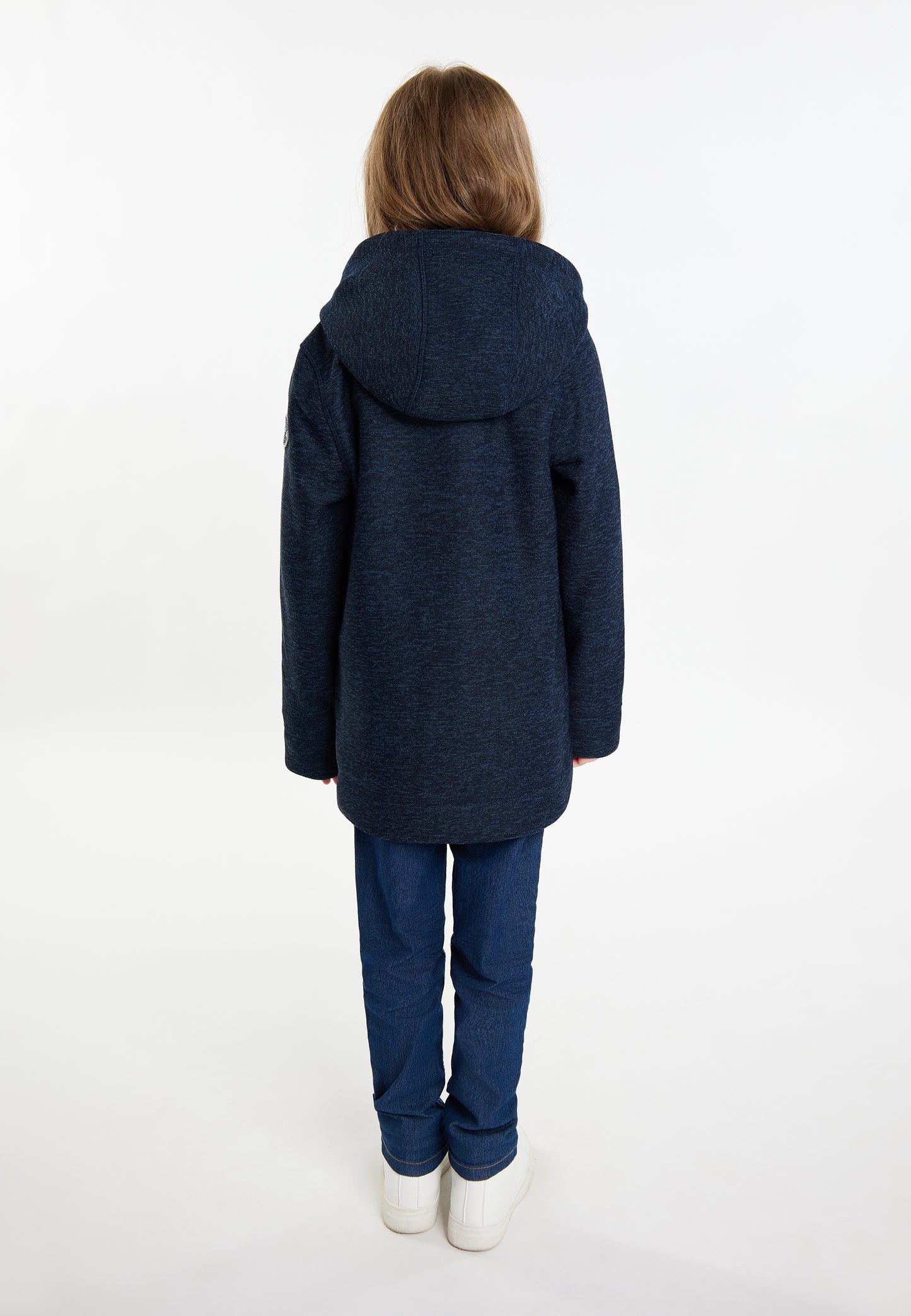 Strickfleece-Dufflecoat für Mädchen