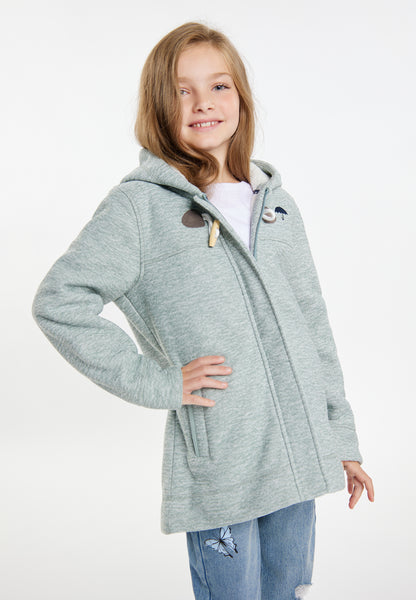 Strickfleece-Dufflecoat für Mädchen