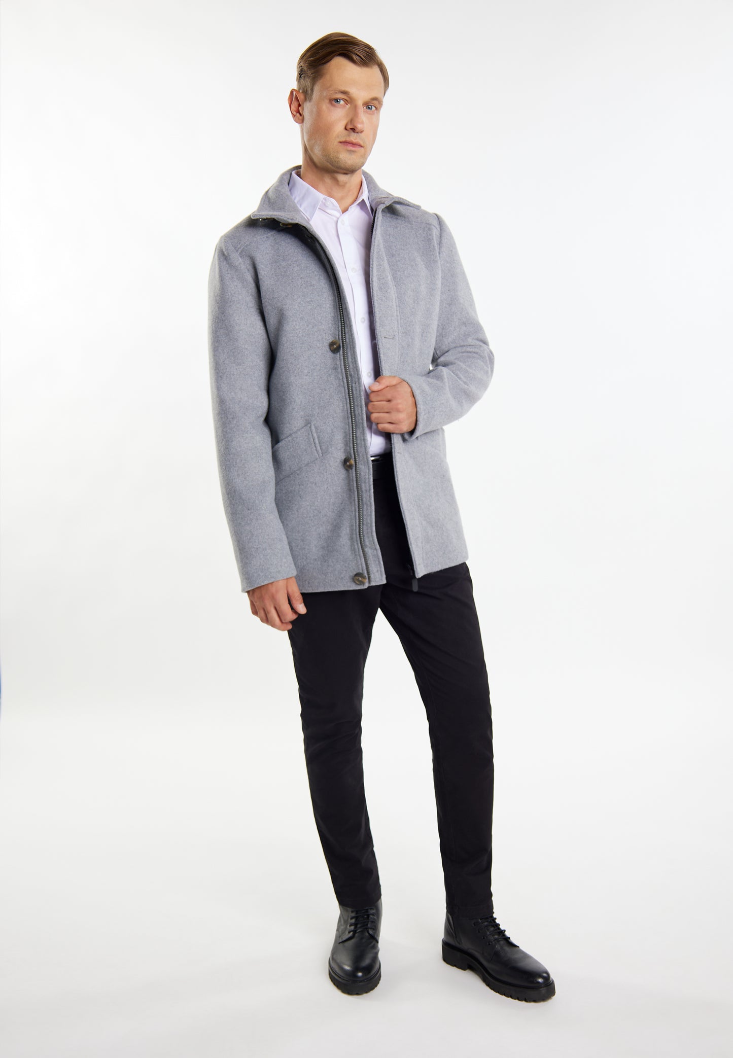 Übergangsjacke aus Wollgemisch