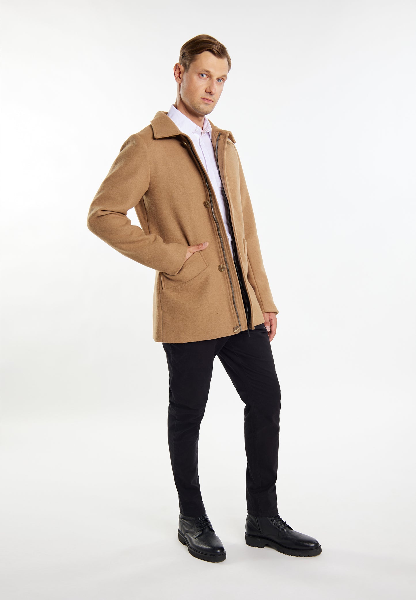 Dreimaster Klassik Men's Transitional Jacket Made From A Wool Blend - Schmuddelwedda Shop