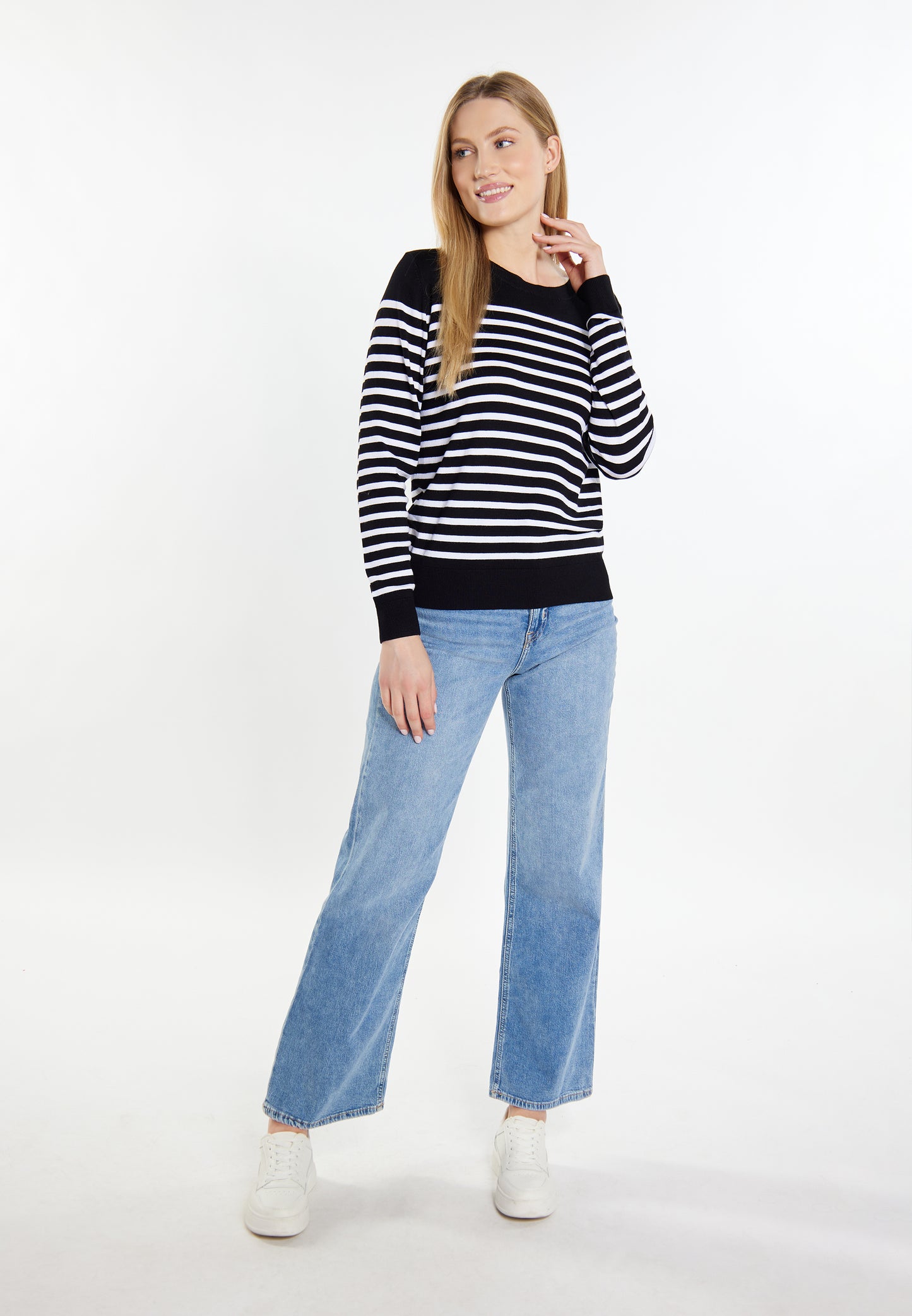 DreiMaster Maritim Damen Strickpullover + Einkaufstaschen-Set