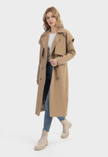 DreiMaster Vintage Damen-Trenchcoat