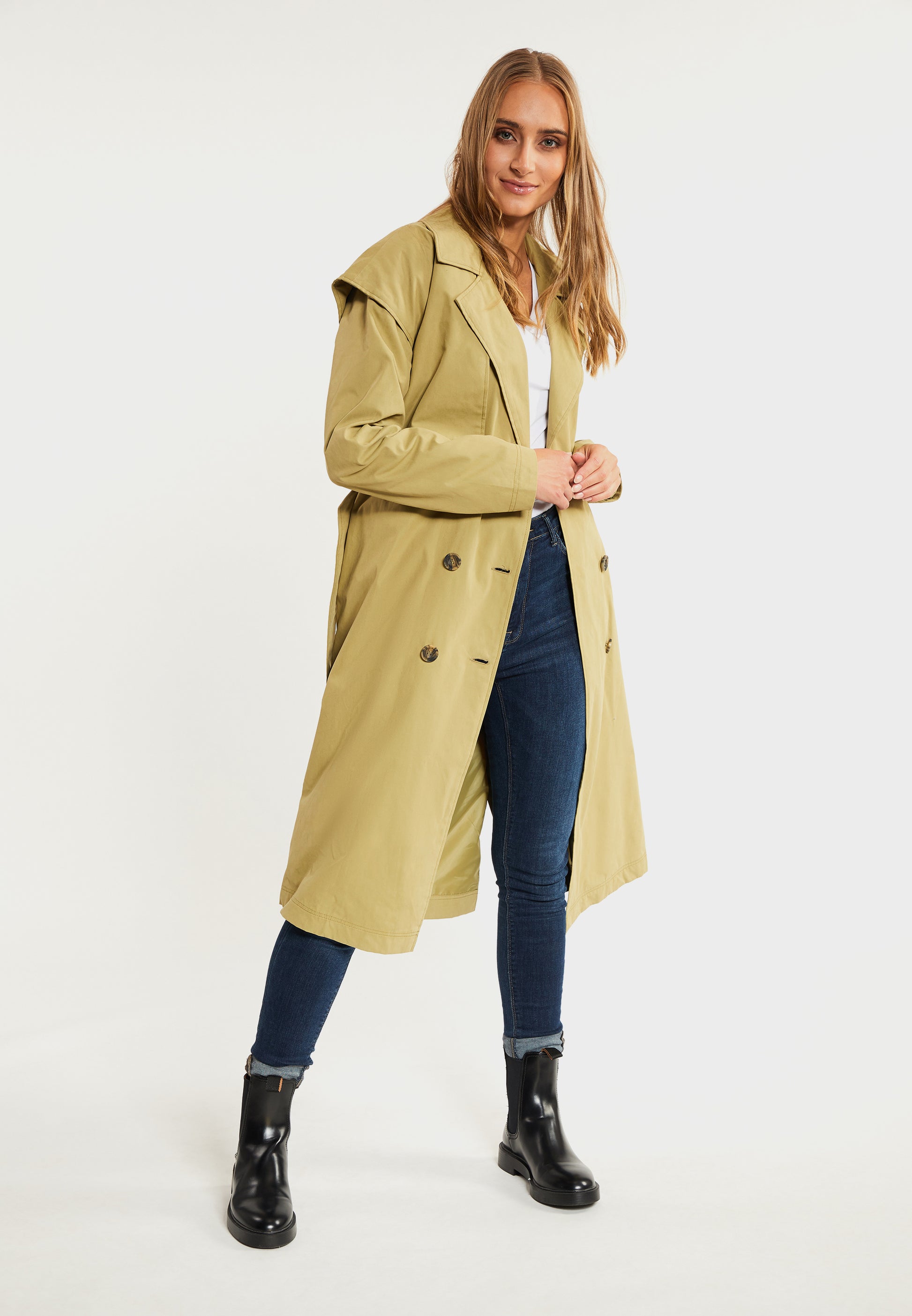 DreiMaster Vintage Damen-Trenchcoat