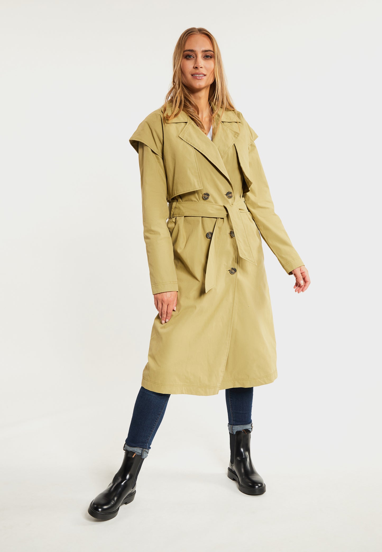DreiMaster Vintage Damen-Trenchcoat