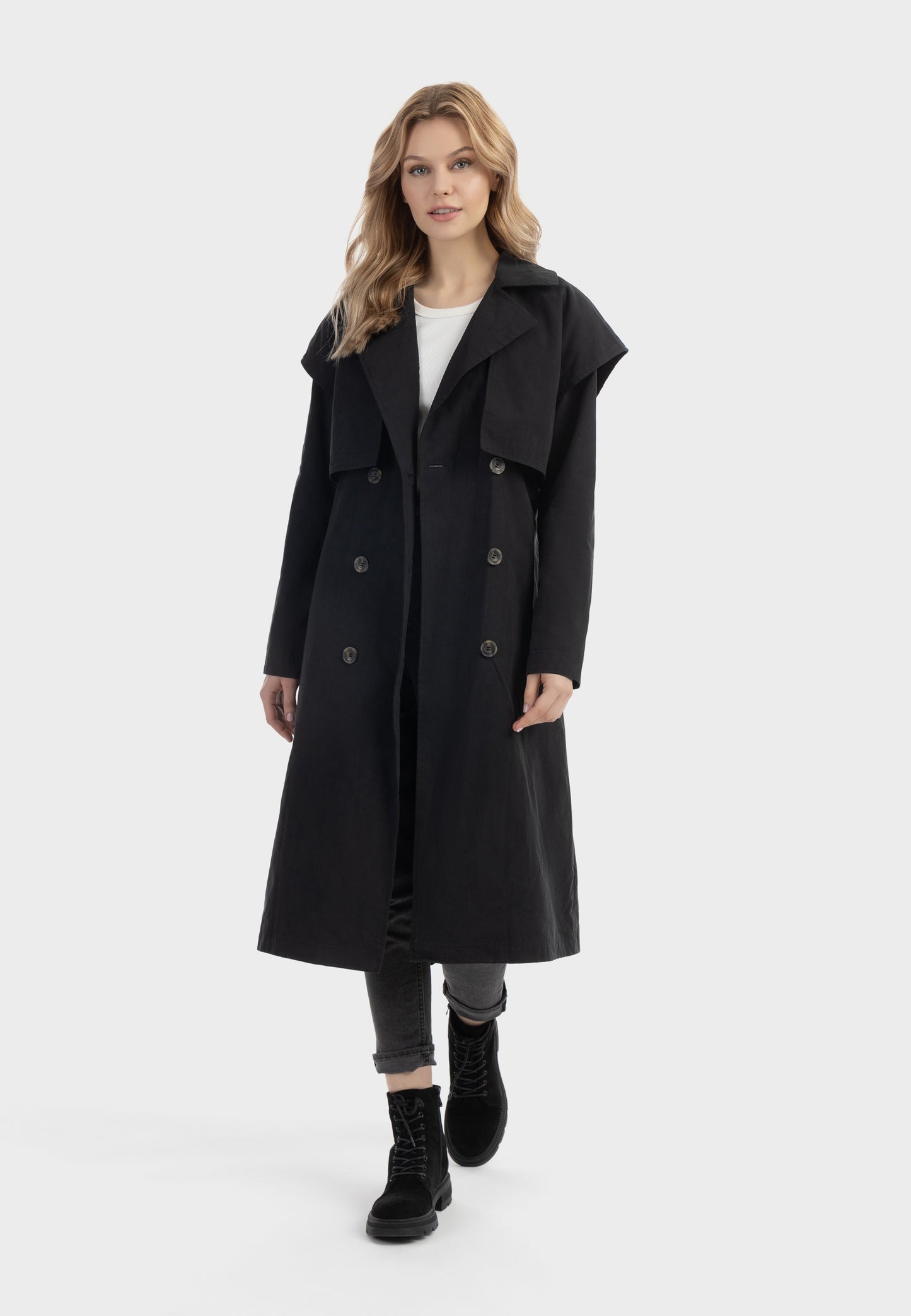 DreiMaster Vintage Damen-Trenchcoat