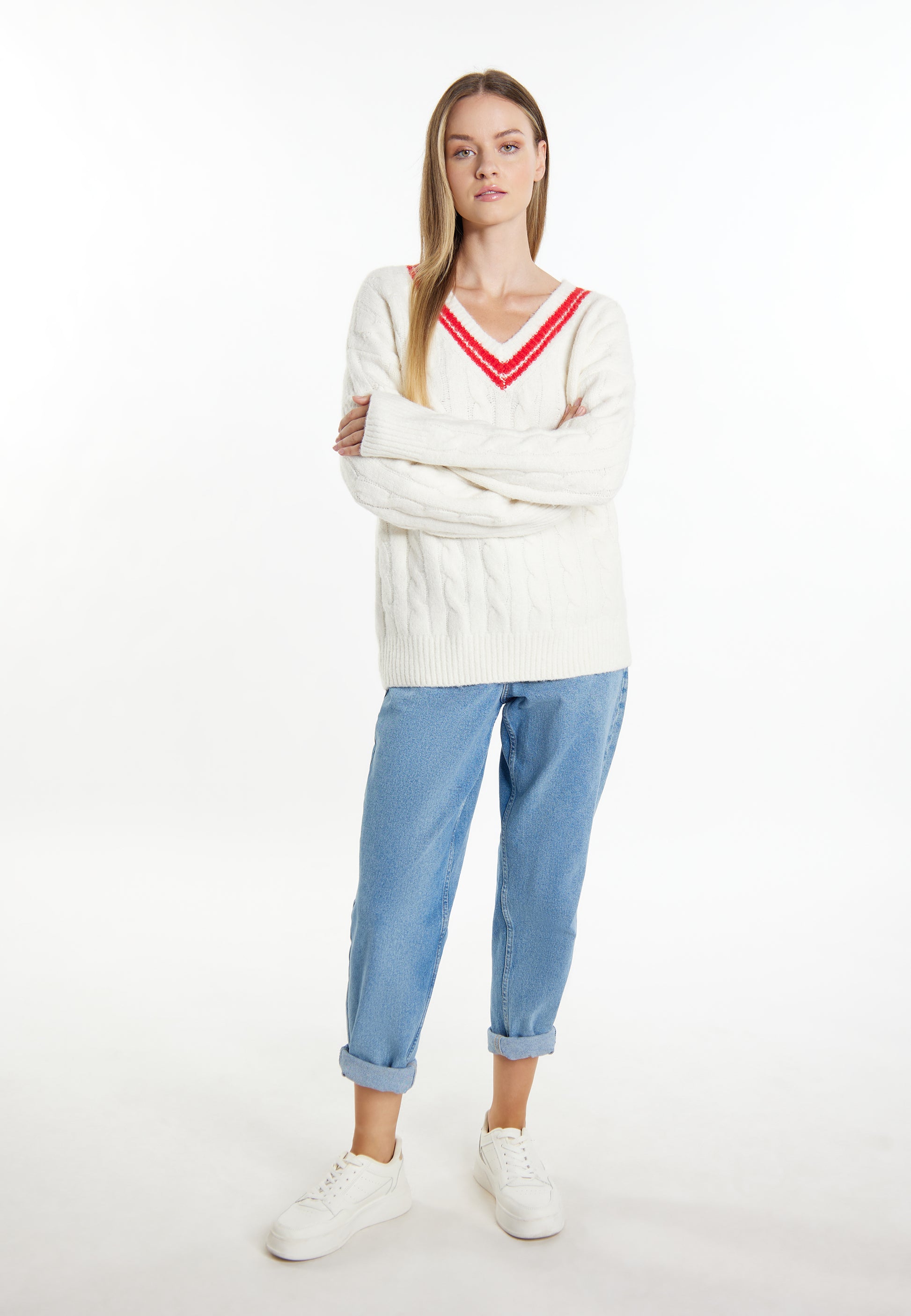 Dreimaster maritim damski sweter z dzianiny