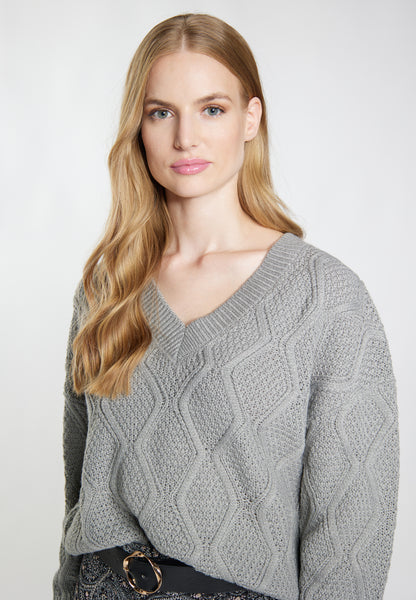 DreiMaster Vintage Women's Strickpullover + Shopping Bag - SET